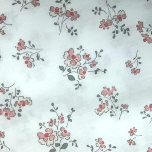 Satin de coton Sous le figuier Fabrics rose ( robe B)