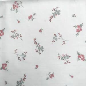 Satin de coton Sous le figuier Fabrics Pemberley rose et gris (robe B)