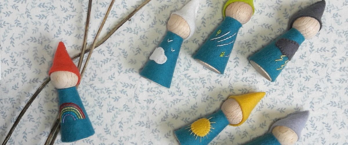 Pique & Colegram vous accompagne pour confectionner les lutins météo, à partir du kit feutrine de qualité